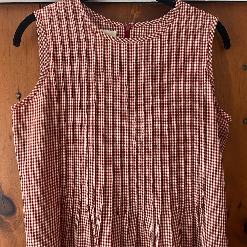 Vintage Red Gingham Dress - Picture 2 of 7